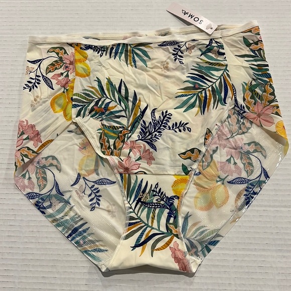 Soma Lemon Squeeze Mini Ivory Vanishing Edge Micro Modern Brief Size XXL NEW - Picture 1 of 7